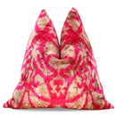 Canvello Decorative Pink Beige Geometric Throw Pillow Down Feather Filled - 16x16 in