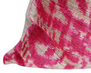 Canvello Decorative Pink Beige Geometric Throw Pillow Down Feather Filled - 16x16 in