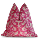 Canvello Decorative Pink Beige Geometric Throw Pillow Down Feather Filled - 16x16 in