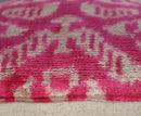 Canvello Decorative Pink Beige Geometric Throw Pillow Down Feather Filled - 16x16 in