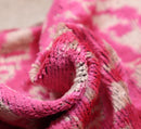 Canvello Decorative Pink Beige Geometric Throw Pillow Down Feather Filled - 16x16 in