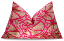 Canvello Decorative Pink Beige Geometric Throw Pillow Down Feather Filled - 16x24 in
