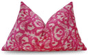 Canvello Decorative Pink Beige Geometric Throw Pillow Down Feather Filled - 16x24 in