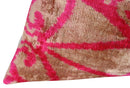 Canvello Decorative Pink Beige Geometric Throw Pillow Down Feather Filled - 16x24 in