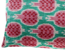 Canvello Decorative Pink Green Pomegranate Pattern Geometric Throw Pillow Down Feather Filled - 16x24 in