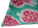 Canvello Decorative Pink Green Pomegranate Pattern Geometric Throw Pillow Down Feather Filled - 16x24 in