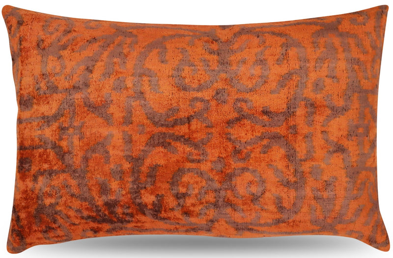 Canvello Decorative Soft Brownish Orange Throw Pillow - 16X24 in