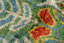 Canvello Exquisite 16x24 in Handmade Ikat Silk Velvet Pillow with Premium Down Feather Insert – Vibrant Vegetable Dyed Colors