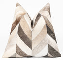 Canvello Genuine Cowhide Leather Decorative Throw Pillows - Handmade Patchwork Boho Accent Pillows For Sofa, Couch, Bed, Chair - Western Southwestern Farmhouse Pillow Covers With Feather Down Insert Included