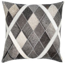 Canvello Genuine Cowhide Leather Decorative Throw Pillows - Handmade Patchwork Boho Accent Pillows For Sofa, Couch, Bed, Chair - Western Southwestern Farmhouse Pillow Covers With Feather Down Insert Included)