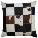Canvello Genuine Cowhide Leather Decorative Throw Pillows - Handmade Patchwork Boho Accent Pillows For Sofa, Couch, Bed, Chair - Western Southwestern Farmhouse Pillow Covers With Feather Down Insert Included