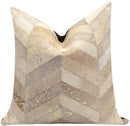 Canvello Genuine Cowhide Leather Decorative Throw Pillows - Handmade Patchwork Boho Accent Pillows For Sofa, Couch, Bed, Chair - Western Southwestern Farmhouse Pillow Covers With Feather Down Insert Included)