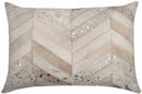 Canvello Genuine Cowhide Leather Decorative Throw Pillows - Handmade Patchwork Boho Accent Pillows For Sofa, Couch, Bed, Chair - Western Southwestern Farmhouse Pillow Covers With Feather Down Insert Included