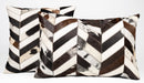 Canvello Genuine Cowhide Leather Decorative Throw Pillows - Handmade Patchwork Boho Accent Pillows For Sofa, Couch, Bed, Chair - Western Southwestern Farmhouse Pillow Covers With Feather Down Insert Included