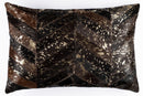 Canvello Genuine Cowhide Leather Decorative Throw Pillows - Handmade Patchwork Boho Accent Pillows For Sofa, Couch, Bed, Chair - Western Southwestern Farmhouse Pillow Covers With Feather Down Insert Included