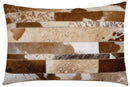 Canvello Genuine Cowhide Leather Decorative Throw Pillows - Handmade Patchwork Boho Accent Pillows For Sofa, Couch, Bed, Chair - Western Southwestern Farmhouse Pillow Covers With Feather Down Insert Included)