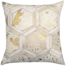 Canvello Genuine Cowhide Leather Decorative Throw Pillows - Handmade Patchwork Boho Accent Pillows For Sofa, Couch, Bed, Chair - Western Southwestern Farmhouse Pillow Covers With Feather Down Insert Included)