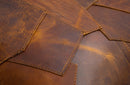 Canvello Genuine Cowhide Leather Decorative Throw Pillows - Handmade Patchwork Boho Accent Pillows For Sofa, Couch, Bed, Chair - Western Southwestern Farmhouse Pillow Covers With Feather Down Insert Included)