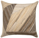 Canvello Genuine Cowhide Leather Decorative Throw Pillows - Handmade Patchwork Boho Accent Pillows For Sofa, Couch, Bed, Chair - Western Southwestern Farmhouse Pillow Covers With Feather Down Insert Included)