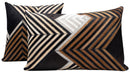 Canvello Genuine Cowhide Leather Decorative Throw Pillows - Handmade Patchwork Boho Accent Pillows For Sofa, Couch, Bed, Chair - Western Southwestern Farmhouse Pillow Covers With Feather Down Insert Included)