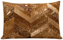 Canvello Genuine Cowhide Leather Decorative Throw Pillows - Handmade Patchwork Boho Accent Pillows For Sofa, Couch, Bed, Chair - Western Southwestern Farmhouse Pillow Covers With Feather Down Insert Included)