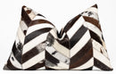 Canvello Genuine Cowhide Leather Decorative Throw Pillows - Handmade Patchwork Boho Accent Pillows For Sofa, Couch, Bed, Chair - Western Southwestern Farmhouse Pillow Covers With Feather Down Insert Included