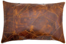 Canvello Genuine Cowhide Leather Decorative Throw Pillows - Handmade Patchwork Boho Accent Pillows For Sofa, Couch, Bed, Chair - Western Southwestern Farmhouse Pillow Covers With Feather Down Insert Included)