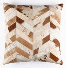 Canvello Genuine Cowhide Leather Decorative Throw Pillows - Handmade Patchwork Boho Accent Pillows For Sofa, Couch, Bed, Chair - Western Southwestern Farmhouse Pillow Covers With Feather Down Insert Included