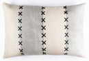 Canvello Genuine Cowhide Leather Decorative Throw Pillows - Handmade Patchwork Boho Accent Pillows For Sofa, Couch, Bed, Chair - Western Southwestern Farmhouse Pillow Covers With Feather Down Insert Included