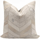 Canvello Genuine Cowhide Leather Decorative Throw Pillows - Handmade Patchwork Boho Accent Pillows For Sofa, Couch, Bed, Chair - Western Southwestern Farmhouse Pillow Covers With Feather Down Insert Included