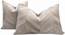 Canvello Genuine Cowhide Leather Decorative Throw Pillows - Handmade Patchwork Boho Accent Pillows For Sofa, Couch, Bed, Chair - Western Southwestern Farmhouse Pillow Covers With Feather Down Insert Included