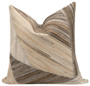Canvello Genuine Cowhide Leather Decorative Throw Pillows - Handmade Patchwork Boho Accent Pillows For Sofa, Couch, Bed, Chair - Western Southwestern Farmhouse Pillow Covers With Feather Down Insert Included)