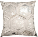 Canvello Genuine Cowhide Leather Decorative Throw Pillows - Handmade Patchwork Boho Accent Pillows For Sofa, Couch, Bed, Chair - Western Southwestern Farmhouse Pillow Covers With Feather Down Insert Included