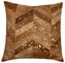Canvello Genuine Cowhide Leather Decorative Throw Pillows - Handmade Patchwork Boho Accent Pillows For Sofa, Couch, Bed, Chair - Western Southwestern Farmhouse Pillow Covers With Feather Down Insert Included)