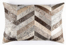 Canvello Genuine Cowhide Leather Decorative Throw Pillows - Handmade Patchwork Boho Accent Pillows For Sofa, Couch, Bed, Chair - Western Southwestern Farmhouse Pillow Covers With Feather Down Insert Included