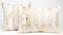 Canvello Genuine Cowhide Leather Decorative Throw Pillows - Handmade Patchwork Boho Accent Pillows For Sofa, Couch, Bed, Chair - Western Southwestern Farmhouse Pillow Covers With Feather Down Insert Included