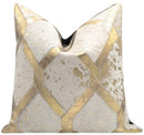 Canvello Genuine Cowhide Leather Decorative Throw Pillows - Handmade Patchwork Boho Accent Pillows For Sofa, Couch, Bed, Chair - Western Southwestern Farmhouse Pillow Covers With Feather Down Insert Included)