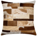 Canvello Genuine Cowhide Leather Decorative Throw Pillows - Handmade Patchwork Boho Accent Pillows For Sofa, Couch, Bed, Chair - Western Southwestern Farmhouse Pillow Covers With Feather Down Insert Included)