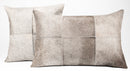 Canvello Genuine Cowhide Leather Decorative Throw Pillows - Handmade Patchwork Boho Accent Pillows For Sofa, Couch, Bed, Chair - Western Southwestern Farmhouse Pillow Covers With Feather Down Insert Included