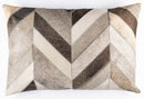 Canvello Genuine Cowhide Leather Decorative Throw Pillows - Handmade Patchwork Boho Accent Pillows For Sofa, Couch, Bed, Chair - Western Southwestern Farmhouse Pillow Covers With Feather Down Insert Included