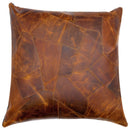 Canvello Genuine Cowhide Leather Decorative Throw Pillows - Handmade Patchwork Boho Accent Pillows For Sofa, Couch, Bed, Chair - Western Southwestern Farmhouse Pillow Covers With Feather Down Insert Included)