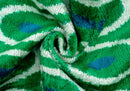 Canvello Green Blue  Handmade 16x16 Silk Velvet Pillow, Organic Veg Dyed, Down/Feather Filled
