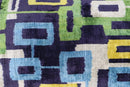 Canvello Green Blue  Handmade 16x24 Silk Velvet Pillow, Organic Veg Dyed, Down/Feather Filled