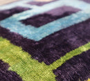 Canvello Green Blue  Handmade 16x24 Silk Velvet Pillow, Organic Veg Dyed, Down/Feather Filled