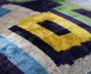 Canvello Green Blue  Handmade 16x24 Silk Velvet Pillow, Organic Veg Dyed, Down/Feather Filled