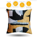 Canvello Handmade Black And Gold Throw Pillows | 18x18