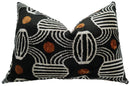 Canvello Black & Copper Silk Velvet Pillow 16x24 Handmade Luxury Lumbar Cushion
