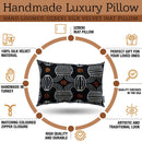 Canvello Black & Copper Silk Velvet Pillow 16x24 Handmade Luxury Lumbar Cushion