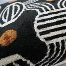 Canvello Black & Copper Silk Velvet Pillow 16x24 Handmade Luxury Lumbar Cushion