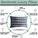 Canvello Handmade Black White Decorative Pillow and Insert | 16x24 in